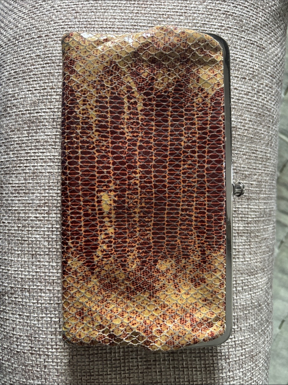 HOBO Snake-Print Lauren Wallet